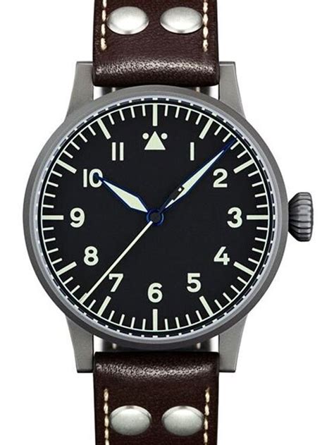 Laco 36mm Hamburg Type A Dial Hand Wind Pilot .